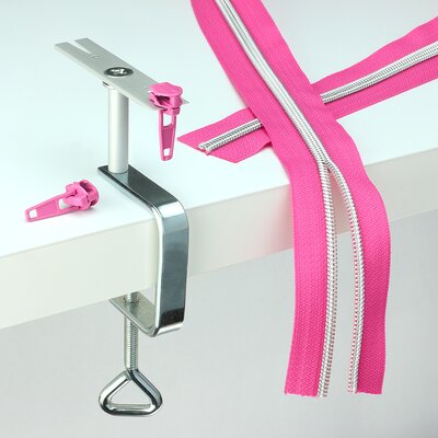 Reiverschluss Einfdler, Zippereinfdler, Endlos Reiverschluss Einfdelhilfe fr Tischplatten bis max. 4 cm