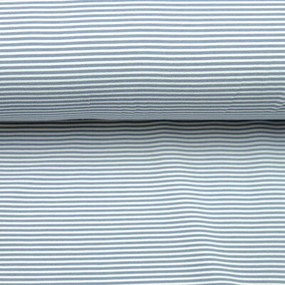 Bio Jersey Stoff Streifen Ringel blau grau, Premiumqualitt