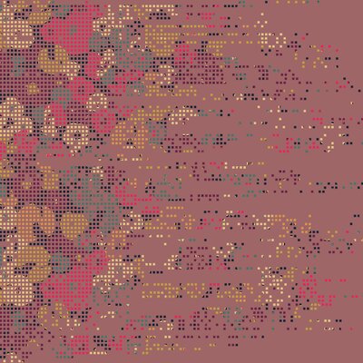 French Terry, Sommersweat Modal Swafing Pixel Decode terracotta