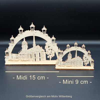 Mini Schwibbogen Klner Dom, 9 cm lang  Erzgebirge Holzkunst